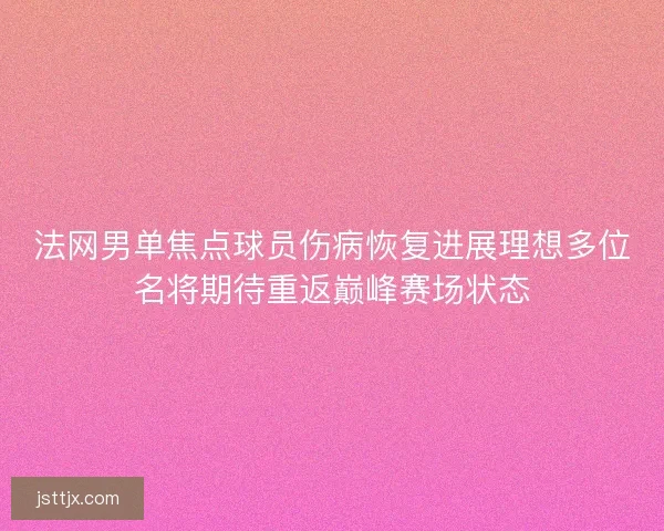 法网男单焦点球员伤病恢复进展理想多位名将期待重返巅峰赛场状态 法网男单焦点球员伤病恢复进展理想多位名将期待重返巅峰赛场状态
